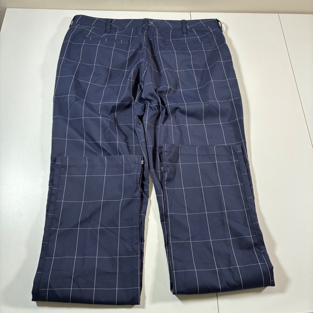 Bonobos Maide Golf Pants 36x36 Navy Blue Windowpane Plaid Performance - Picture 6 of 9